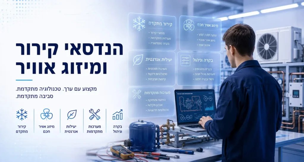 תמונה המתארת את מגמת הנדסאי קירור ומיזוג אויר